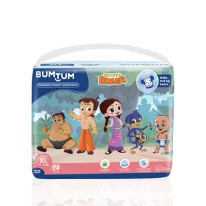 Bumtum Chota Bheem XL Size Baby Diaper Pants 24 Count Leakage Protection Infused With Aloe Vera Cottony Soft High Absorb Technology (Pack of 1)