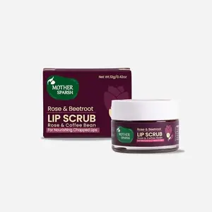 Mother Sparsh Rose & Beetroot Lip Lightening Scrub | Heals Dry Chapped With Rose & Coffee Beans- 12gm