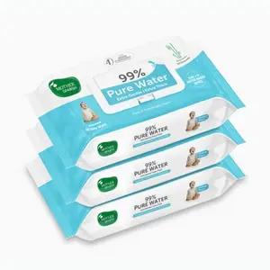 Mother Sparsh 99% Pure Water Baby Wipes Pack of 3 (40 X 3 Wipes) | Travel Friendly Pack made with Plant Based Fabric