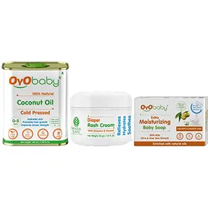 OYO BABY Kit for New Born Baby Boy & Girl 3 Skin and Hair Care Baby Products