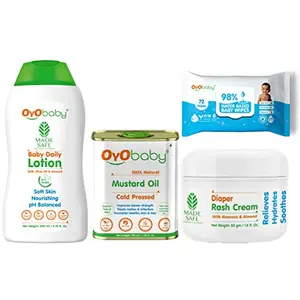 OYO BABY Gift for Baby Girl & Boy 4 Skin and Hair Care Baby Products