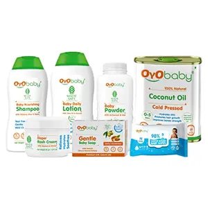 OYO BABY Everything for Baby Gift Set 7 Skin and Hair Care Baby Products