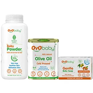 OYO BABY Gift for New Born Baby Boy & Girl 3 Skin and Hair Care Baby Products