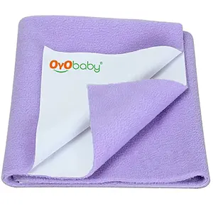 OYO BABY Waterproof Mattress Protector Sheet for Kids and Adults (Medium (100cm x 70cm) Voilet)