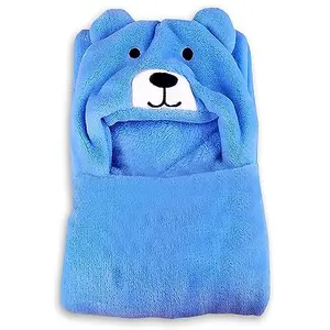 OYO BABY Baby Blankets New Born Combo Pack of Super Soft Baby Wrapper Baby Sleeping Bag for Baby Boys Baby Girls Babies (Blue Bear)