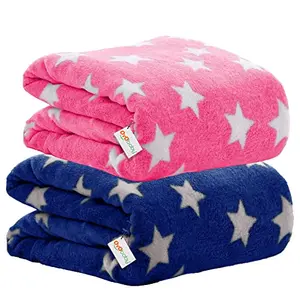 OYO BABY Baby Blanket Wrapper - Pack of 2 (Dark Blue & Pink) | Towel for Boys and Girls | All Season Swaddle for 0-12 Month | Nursing Baby Gifts | Soft Flannel Sleeping Bag | Great Gifts
