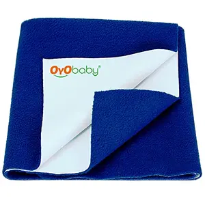 OYO BABY Waterproof Quick Dry Sheet for Baby| Bed Pad | Baby Bed Protector Sheet for Toddler Children (Medium (100cm x 70cm) Royal Blue)