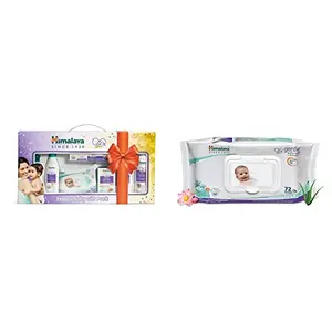 Himalaya Herbals Babycare Gift Pack & Himalaya Gentle Baby Wipes 72 Wipes