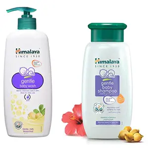 Himalaya Baby Shampoo (400 ml) and Gentle Bath (400ml) Combo