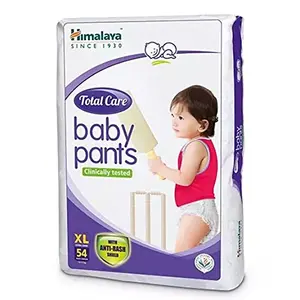 Himalaya Total Care Baby Pants Diapers X-Large (XL) 54 Count (12 - 17 kg) With Anti-Rash Shield Indian Aloe Vera and Yashad Bhasma Silky Soft Inner Layer