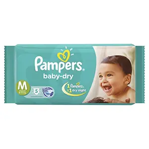 Pampers Baby Dry Diapers Medium 5 Count