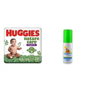 Huggies Nature Care Pants for Babies Extra Small (XS) Size Baby Premium Diaper Pants 20 Count & Mamaearth Mineral Based Sunscreen Baby Lotion SPF 20+Hypoallergenic100ml(0-10 Years)