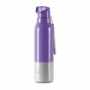 Milton Steel Sprint 900 Insulated Inner Stainless Steel Water Bottle 630 ml Purple | Hot or Cold | Easy Grip | Leak Proof | School | Office | Gym | Hiking | Treking | Travel Bottle