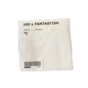 IKEA FANTASTISK - Paper Napkin White / 100 Pack - 40x40 cm