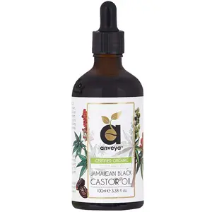 anveya Jamaican Black Castor Oil Cold-Pressed Organic 100ml for Hair Growth