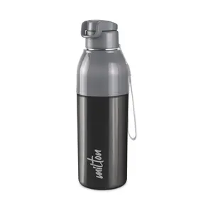 Milton Steel Convey 600 Insulated Inner Stainless Steel Water Bottle 520 ml Black | Leak Proof | BPA Free | Hot or Cold for Hours | Office | Gym | Hiking | Treking | Travel Bottle