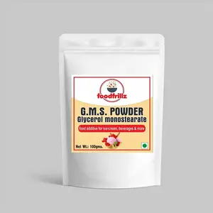 foodfrillz GMS Powder (Glycerol Monostearate) 100 g Single Pack