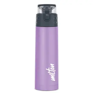 Milton Atlantis 600 Thermosteel Insulated Water Bottle 500 ml Purple | Hot and Cold | Leak Proof | Office Bottle | Sports | Home | Kitchen | Hiking | Treking | Travel | Easy to Carry | Rust Proof
