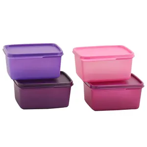 Tupperware Keep Tab Plastic Container Set 500Ml Set Of 4 Multicolour
