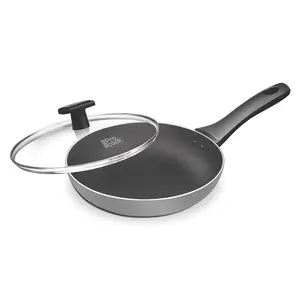 MILTON Pro Cook Black Pearl Induction Fry Pan with Glass Lid 22 cm / 1.4 Litre