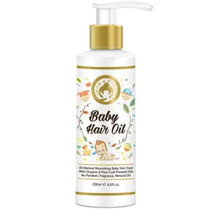 Mom & World Baby Hair Oil With Organic & Coldpressed Natural Oil For Kids 200 ml