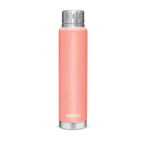 Milton Elfin 500 Thermosteel 24 Hours Hot and Cold Water Bottle 500 ml Peach | Leak Proof | Easy to Carry | Office Bottle | Hiking | Trekking | Travel Bottle | Gym | Home | Kitchen Bottle