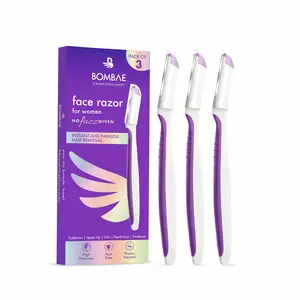 Bombay Shaving Company Face Razor For Women | For Easy & Safe Facial Hair Removal (Pack of 3)