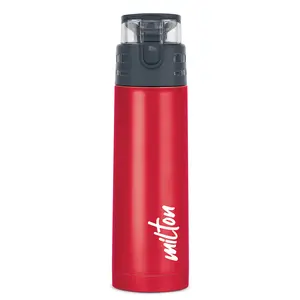 Milton Atlantis 600 Thermosteel Insulated Water Bottle 500 ml Red | Hot and Cold | Leak Proof | Office Bottle | Sports | Home | Kitchen | Hiking | Treking | Travel | Easy to Carry | Rust Proof