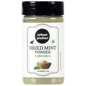 Dried Mint Powder Shaker Jar 70 Gm (2.47 OZ) (Premium Quality - Pudina Powder)