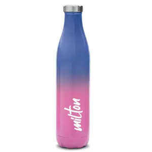 Milton Prudent 1100 Thermosteel 24 Hours Hot and Cold Water Bottle 1023 ml Pink Blue | Leak Proof | Easy to Carry | Office Bottle | Hiking | Trekking | Travel Bottle | Gym | Home | Kitchen Bottle