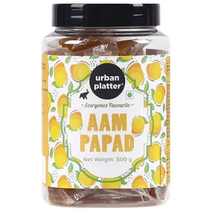 Urban Platter Aam Papad 500 Grams (Bite-sized Individually Wrapped Mango Pulp Candies)