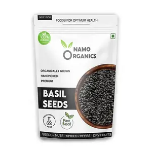 Namo Organics - Basil seeds - 250 Gm - Tukmaria Seeds | Sabja Seeds - for weight loss & Eating Organic