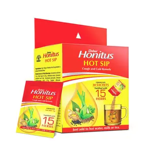 Dabur Honitus Hot Sip - Pack of 30 Sachets ( 4gx30 )| 100% Ayurvedic Kadha | Provides Instant Relief from Cough Cold & Sore Throat | Natural Immunity Booster | Unique Blend of 15 Ayurvedic Herbs