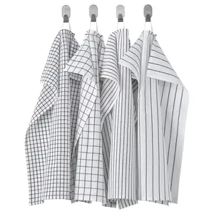 Ikea RINNIG Tea-Towel White/Dark Gray/Patterned 18x24 (45x60 cm)