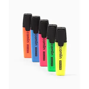 Camlin Office Highlighter - Pack of 5 Assorted Colors