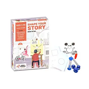 Chalk and Chuckles Shape Your Story - Drawing and Storytelling Game - Creativity and Fun, Perfect for Classrooms and Families Ages 5 to 99 Years