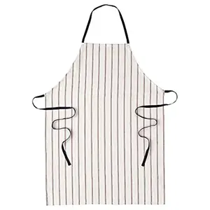 IKEA Ikea Hildegun 00484045 Cooking Apron White with Red and Blue Stripes 100 Cotton White, RedBlue Lines 33 inch