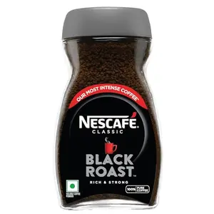 Nescafe Classic Black Roast Instant Coffee, 190g Jar, Rich & Dark | 100% Pure Soluble Coffee Powder (Weight May Vary)