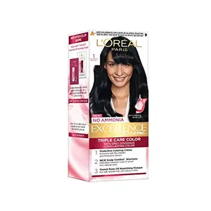 L'Oreal Paris Excellence Hair Color Small Pack No.1, Natural Black, 24ml+26g