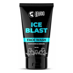 BEARDO Ice Blast Cooling Facewash for Men, 100 ml | INSTANT Icy freshness | Menthol |With cool lock technology