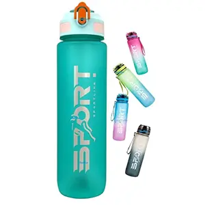 FunBlast Unbreakable Silicone Water Bottle, Leakproof Durable BPA-Free Non-Toxic Water Bottle, Bottle for Office, Sports, School, Gym, Yoga (1000 ML)