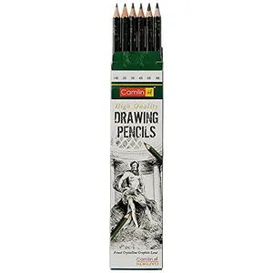 Camlin Full Size Colour Pencils (6 Shades,HB, 2B, 3B 4B 6B, 8b set)