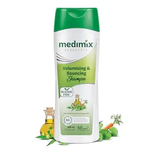 Medimix Ayurvedic Volumising and Bouncing Shampoo Enriched with Eclipta and Carrot Seed Oil for Voluminous and Bouncy Hair (400 ml / 13.53 fl oz)