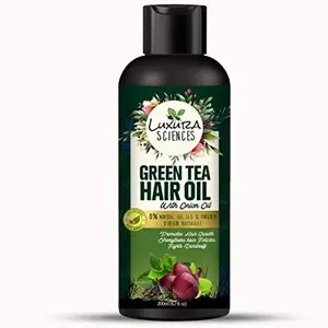 Luxura Sciences Green Tea Hair Oil with Onion Oil 200ml for Hair Improvement for Winter special.