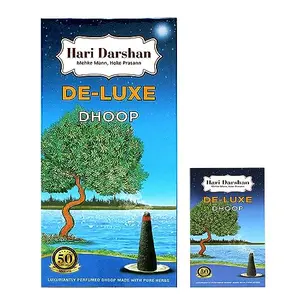 Hari Darshan - Deluxe Dhoop - Non-Toxic Herbal Wet Dhoop Batti (Pack of 12, 20 Sticks in Each)