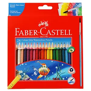Faber-Castell Colour Grip Water Colour Pencils - 24 Shades