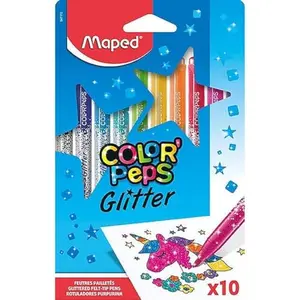 Maped Color'Peps Premium Glitter Markers, Pack of 10 (847110)