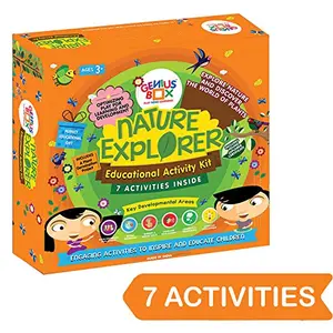 Genius Box Nature Explorer Toddler kit | 7 in 1 Creative DIY Activity Kit | Puzzles Game for Over 3 Years Kids | Fun Learning Toys | Education Toys Gift
