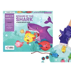 Chalk and Chuckles Beware of The Shark - Fun Family Game for Boys and Girls 6 Years and up - Quick Thinking, Focus Game - Multiple Play Levels