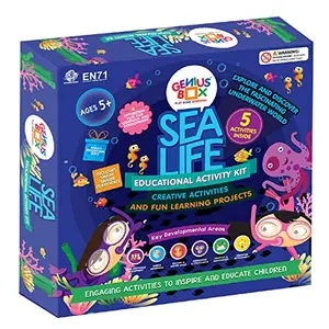 Genius Box Sea Life Toddler kit | 6 in 1 Creative DIY Activity Kit | Puzzles Game for Over 3 Years Kids | Fun Learning Toys | Education Toys Gift